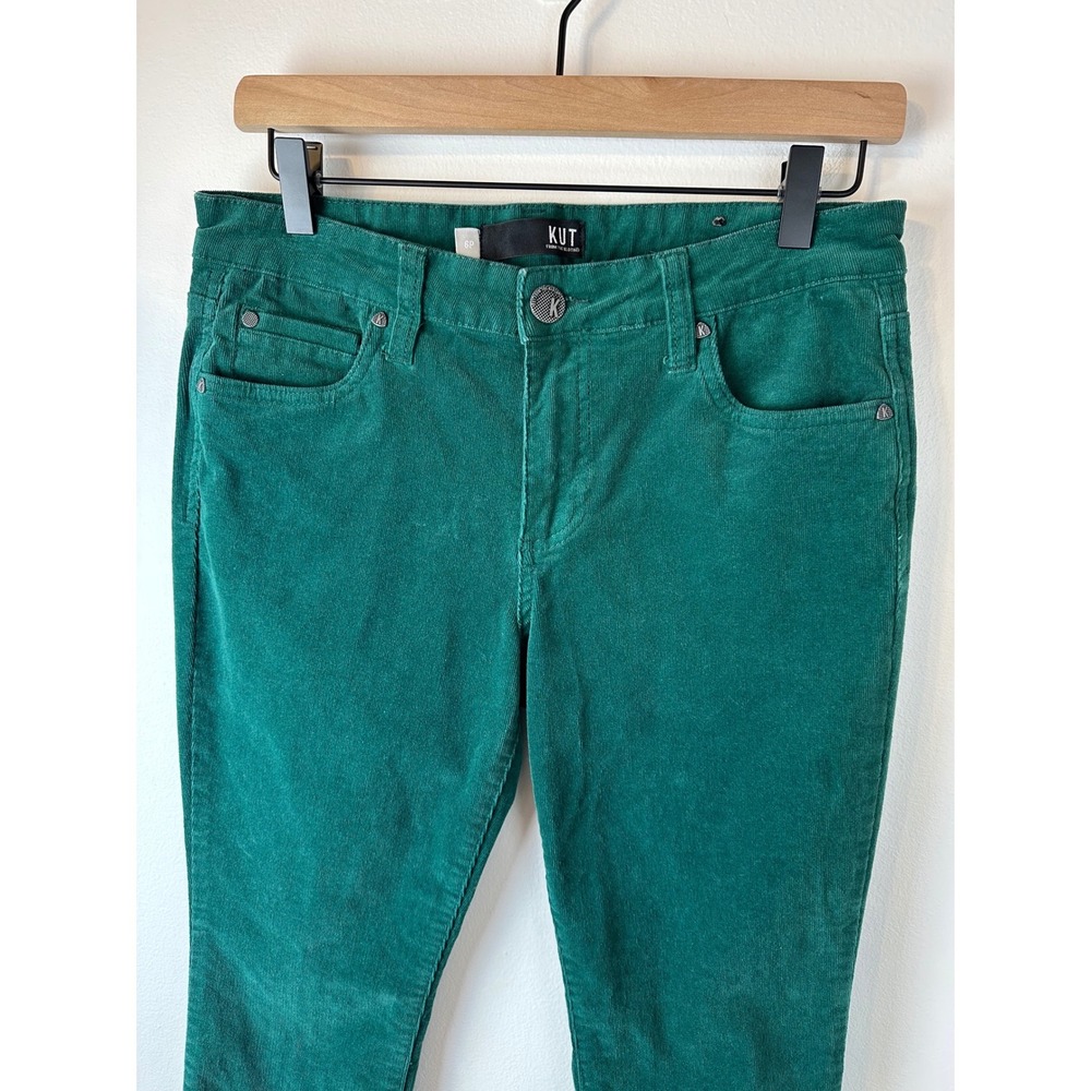 KUT FROM THE KLOTH Petite Green Diana Skinny Corduroy Pants | 6P - Picture 7 of 16